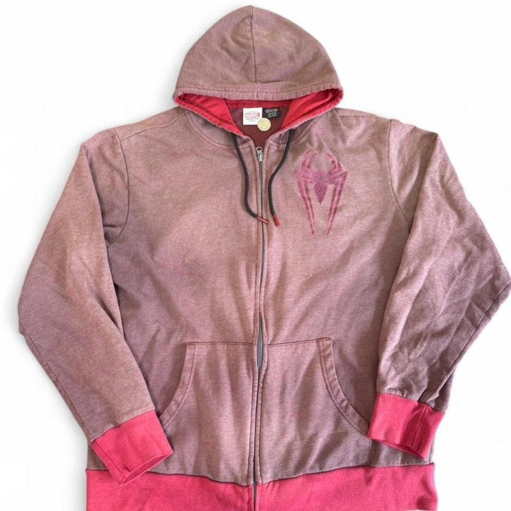 Marvel Spider-Man red zip up hoodie Size L